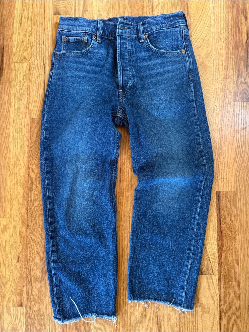 Gap Woman’s Cheeky Straight High Rise 28 / 6 Petite Indigo Denim Jeans